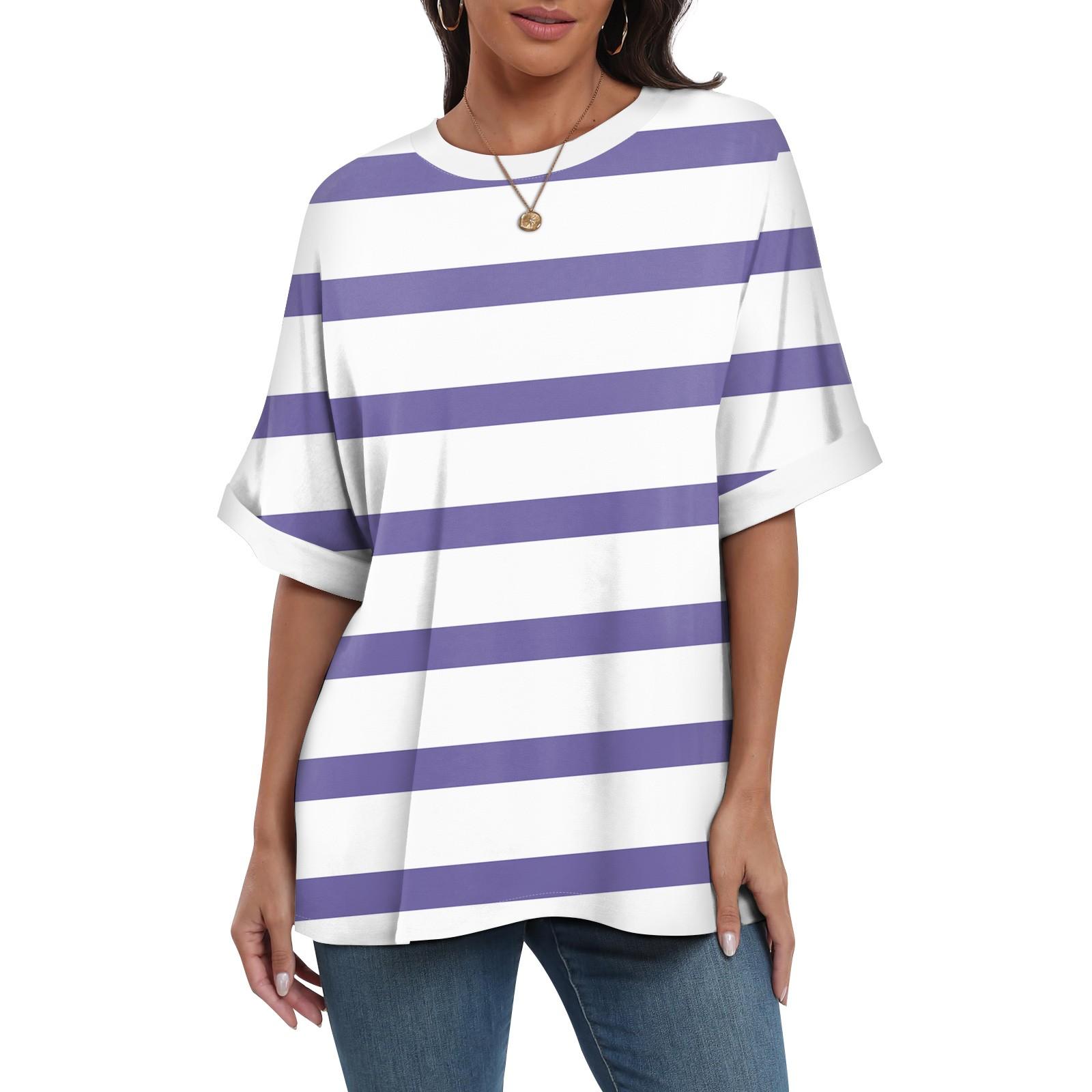 Женская свободная футболка оверсайз с принтом — фото 6