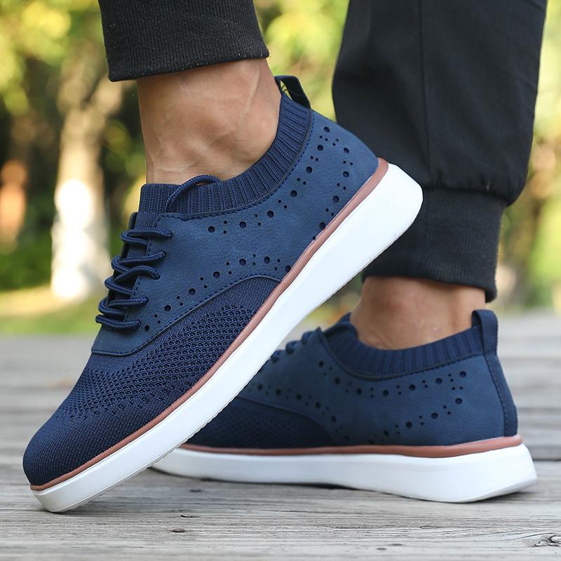 

Men s Loafers, Lightweight and Fashionable Oxford Shoes, Casual and Business Formal Breathable Shoes, Patterned Casual Shoes 39 синий