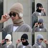 Polyester Knit Hat For Men Winter Warm Windproof Casual Outdoor Headwear