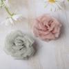 Organza Ros Blomma Hårklämmor för Kvinnor Flickor Mjuk Korsage Hästsvanshållare Hårklämmor Mode Håraccessoarer
