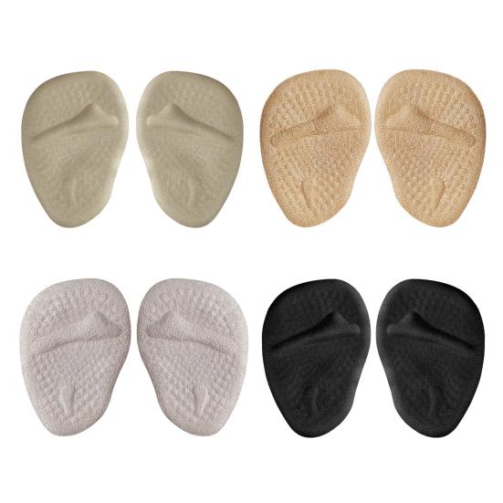 2PCS Forefoot Pad Self-Adhesive Shoe Inserts Reduce Foot Pain Velvet Cushion Massage Texture