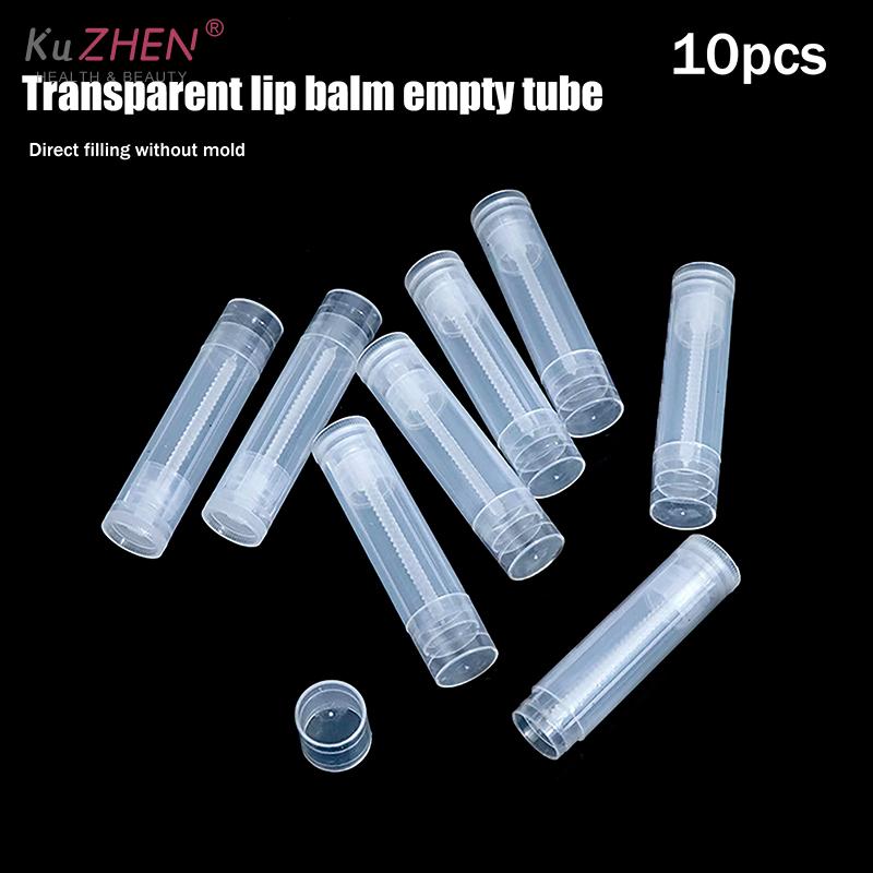 10Pcs/pack 5g Empty Lip Gloss Tubes Lipstick Jars Balm Tube Cap Container Travel Makeup Tool Lip Balm Cosmetic Containers