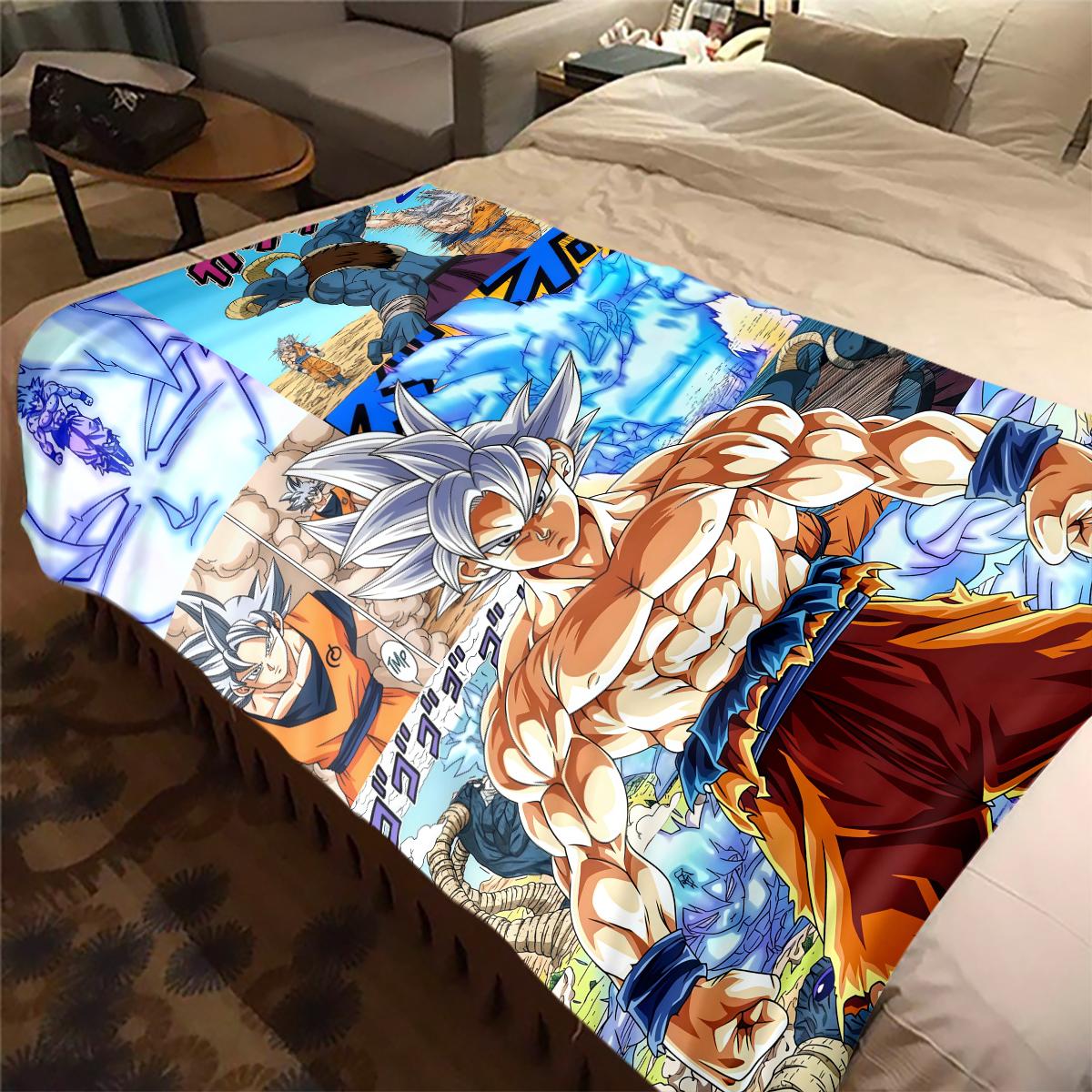 

1PC DRAGON BALL Print Flannel Blanket, High quality All Seasons, Home Decor, Warmth and Comfort, Perfect for Christmas Gifts 80cm x 120cm