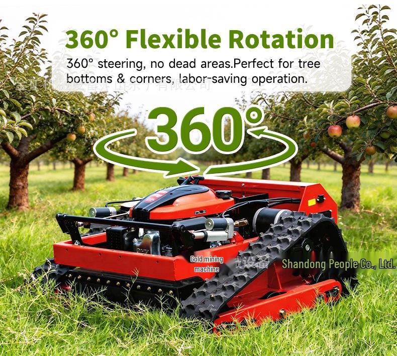 Remote Control Crawler Lawn Mower: Automatic Garden Mower