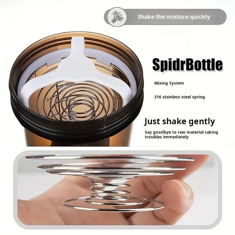 500ml Sports Water Cup Three Layers Large Capacity Plastic Stir Cup Fitness Protein Powder Shake Shake Water Bottles