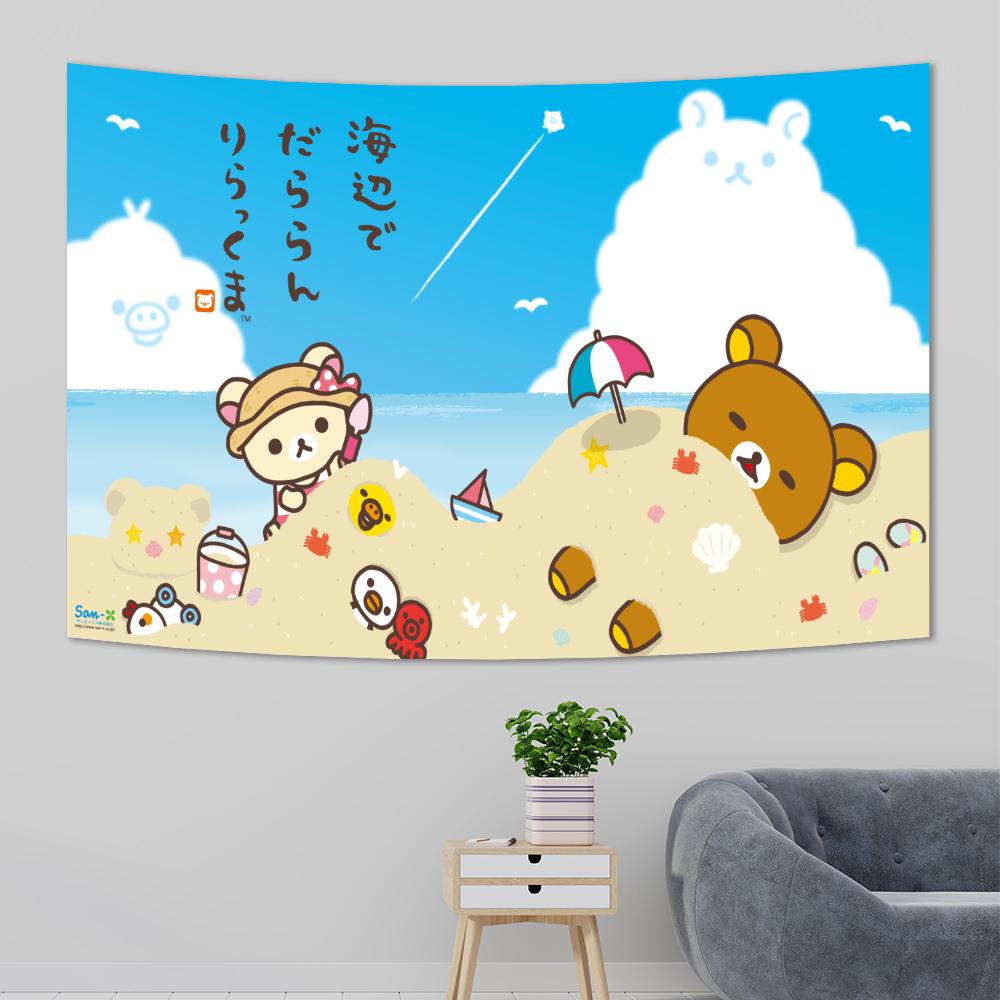 Cute Cartoon RRilakkuma Hippie Wall Hanging Tapestries Bohemian Wall Tapestries Mandala cheap INS Home Decor kawaii sakura