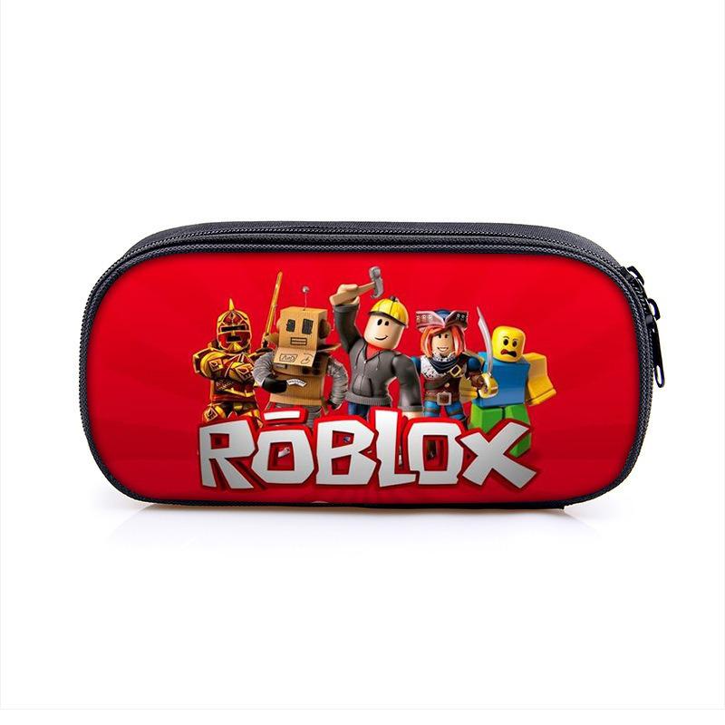Roblox Single-Layer Vertical Pencil Case - Korean Style Polyester Stationery Bag for Kids Single-Layer Soft Pencil Case