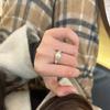 New Vintage 100% Pure 925 Sterling Silver Rings Aaa Zircconia Peal Ring For Women Luxury Wedding Jewelry