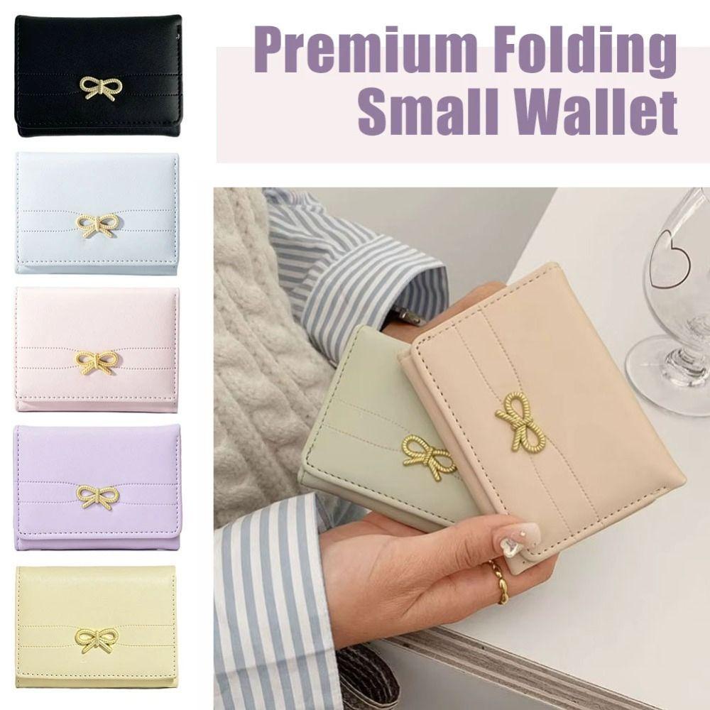 Bow Student Simplicity Wallet Korean Style Card Organizer Portable Card Holder Card Holder Bag