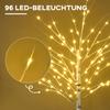 Artificial Tree, Artificial Birch, with LED Lighting, Warm White, Realistic, White Bark, 22 X 22 X 180cm