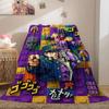 JoJo's Bizarre Adventure Flanelldecke mit Aufdruck, Cartoon-Figuren für das Sofa, Bequeme Schlafzimmerdecke, Reisedecke_LIAN