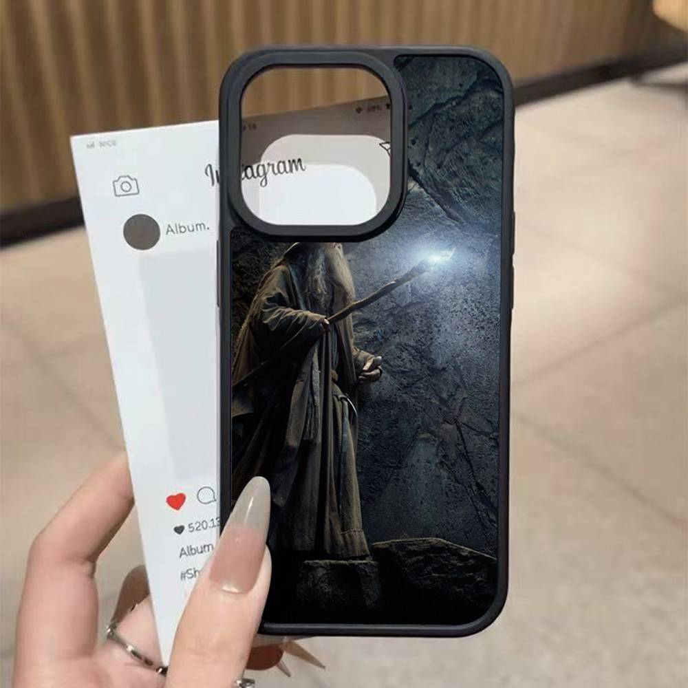 

The Lord of the R-Rings Map Black Silicone Hard Plastic Phone Case For Iphone 17 Air 16 15 14 13 12 11 Pro Max PC+TPU Case iPhone 15 pro