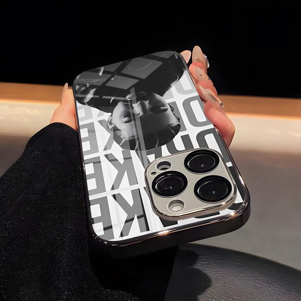 

D-Drake Rapper Phone Case Luxury Glass Phone Case For IPhone 17 16 15 14 13 12 11 Pro Max Plating Frame Cover iPhone Air