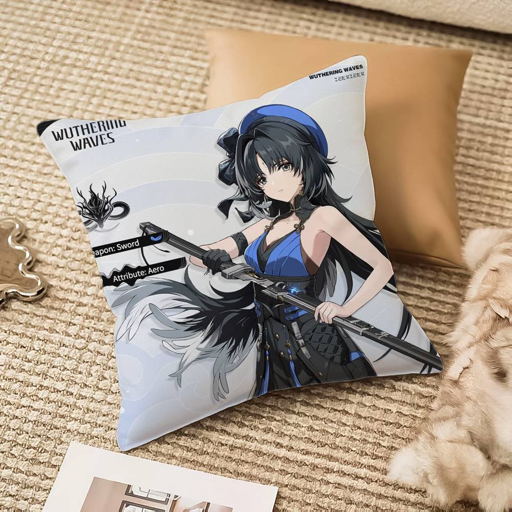 Наволочка Wuthering Waves Противопылевой клещ Невидимая молния Диван-кровать 12x12Inch