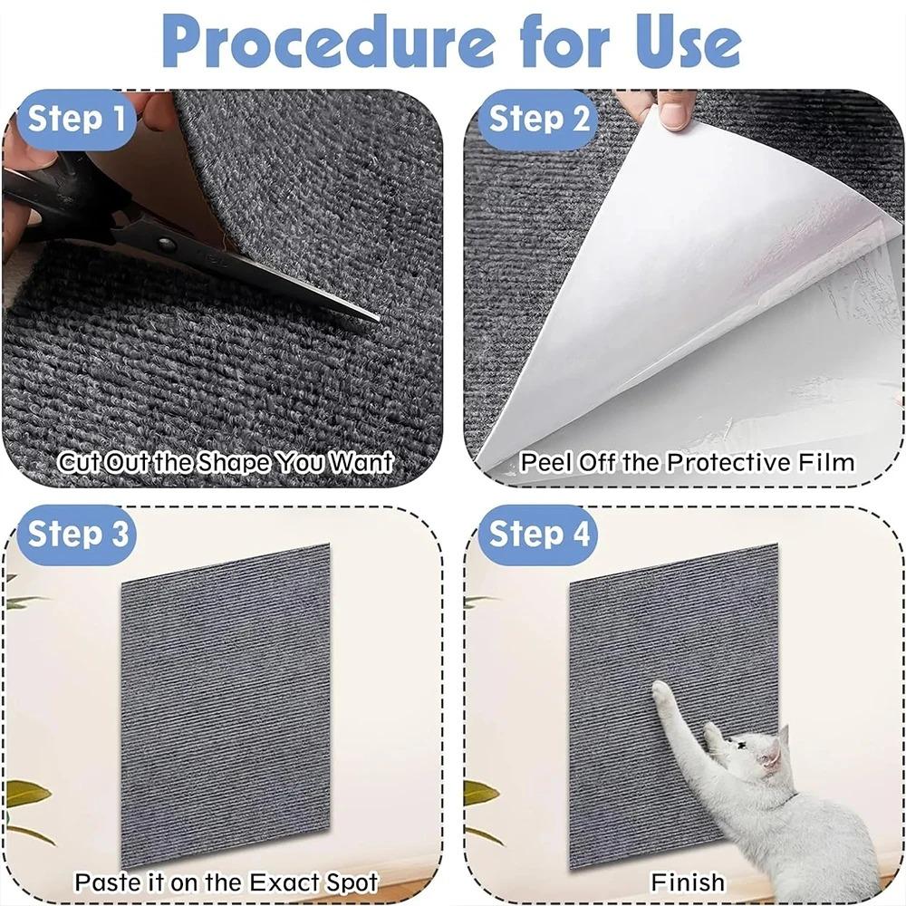 Cats Scratching Mat Accessories For Cats Sofa Tape Self Adhesive Carpet Cats Pet Products Tower Scratcher Post Scraper Supplies