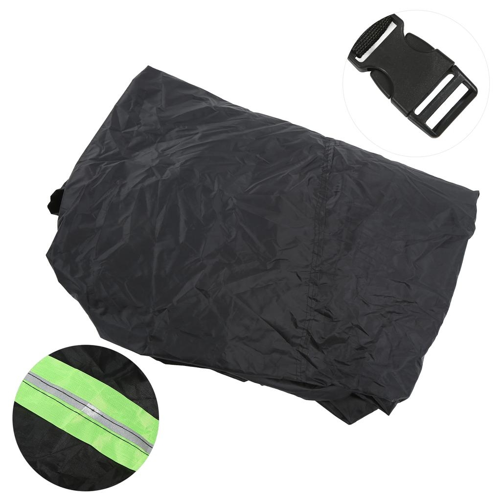 Black Car Cover Waterproof Windproof Dustproof UV Protection Scratch Resistant with Reflective Strips for Trucks Off