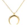 50cm Exquisite Stainless Steel OX Moon Necklace Half Moon Necklaces Pendants DIY Gift Jewelry