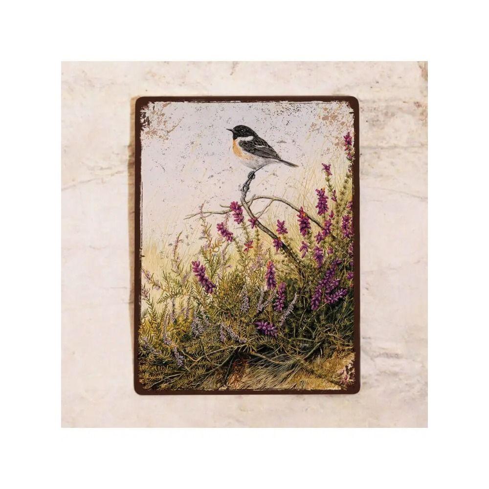 Vintage Floral Metal Sign 20x30cm Wall Decor