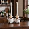 No Paint Peeling Resin Doll 2Pcs Tall Hat Chef Figurine for Kitchen And Restaurant Decor, Hand-Painted Cartoon Statue Dolls with Stable Base Tabletop