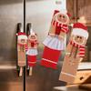 2Pcs Christmas Handle Protector Set Fits Refrigerator/Microwave/ Door Handle Gingerbread Design New Year Home Kitchen Decoration