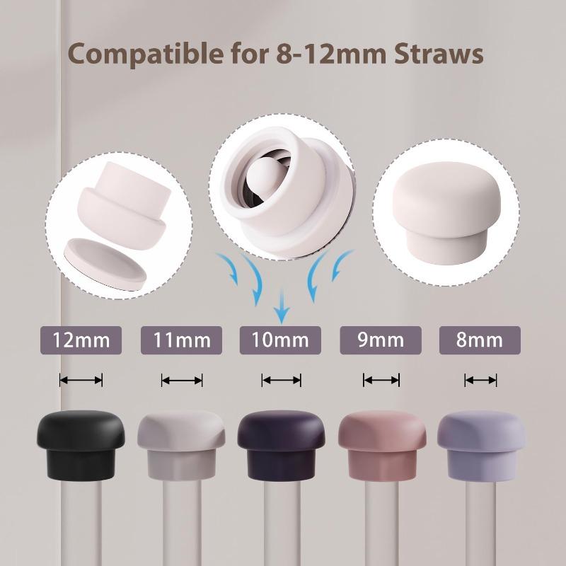 Silicone Lid Magnetic Straw Lid Suitable for Straws 0.31-0.47Inches Self-adhesive Silicone Magnetic Lid Cup Kitchens Accessories