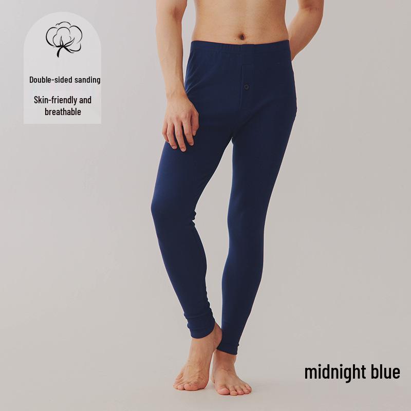 2025 Men s Autumn Thermal Trousers - Thickened 280g Brushed Pure Cotton Base Layer