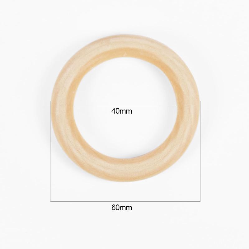 5/10/15/20/25/50pcs 20-80mm Natural Unfinished Wood Circle Rings Macrame DIY Crafts Baby Teething Toys Wooden Hoop Ornaments