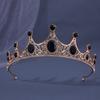 Retro Baroque Crown Tiara Alloy Rhinestone Princess Stage Performance Small Crown Accessories Bridal Jewelry
