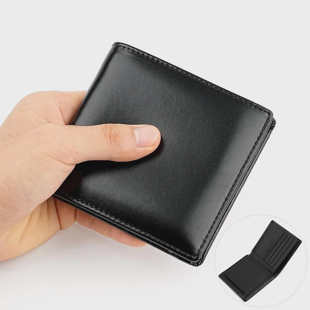 Japonská kožená pánská krátká peněženka na přehýbání s mincovní kapsou