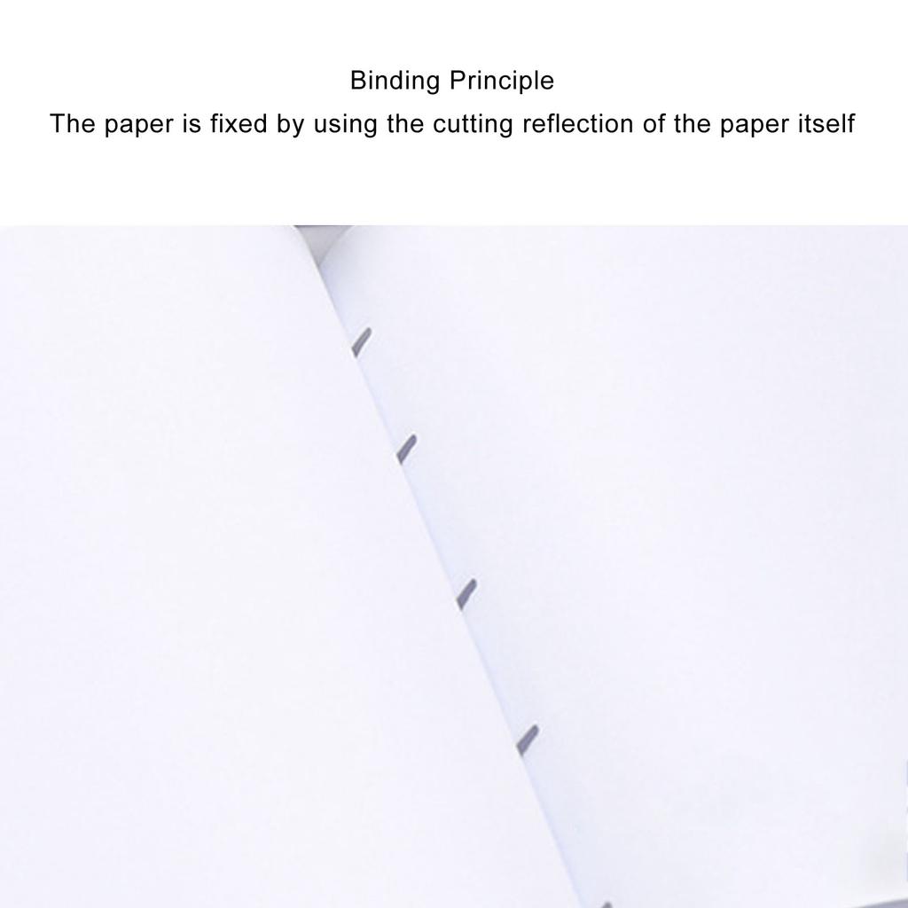 Purple Stapleless Stapler Compact Staple-Free Stapler New Plastic Paper Binding Tool Home Office