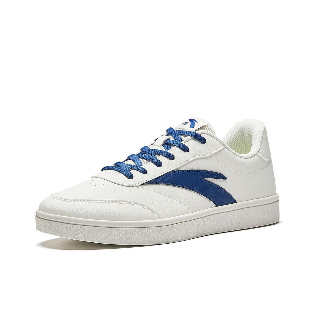 Anta Vitality Classic Retro Campus Life Fashion Versatile Minimalist Low-Top Skate Shoes Men sneaker Ivory-White Blue 912618099-3