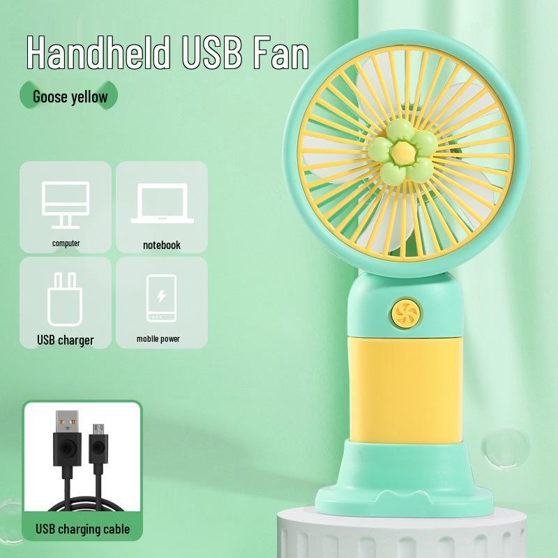 Dopamine Style USB Rechargeable Cartoon Handheld Fan