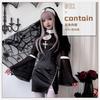 Jingyue Fang Vampire Nun Costume Polyester Black M-XL