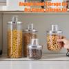 900/1400/2000/2600ML Sealed Jar with Airtight Lid Large Capacity Clear Multifunctional Fruit Dry Goods Nuts Grain Cereal Seasoning Tea Leaf Container
