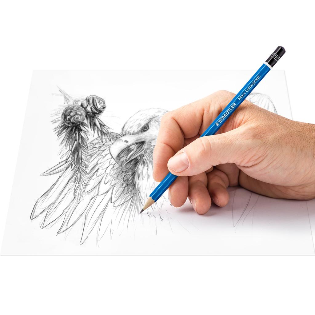 Staedtler Mars Lumograph Pencil 24 Hardness Drawing 100 G24 Black Set, Grades, Pencils,
