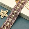 4.5cm Wide Embroidered Lace Webbing Handmade 10 Yards Sequin Lace Ribbon Sequins Embroidery Gold Thread Ethnic Lace Ribbon
