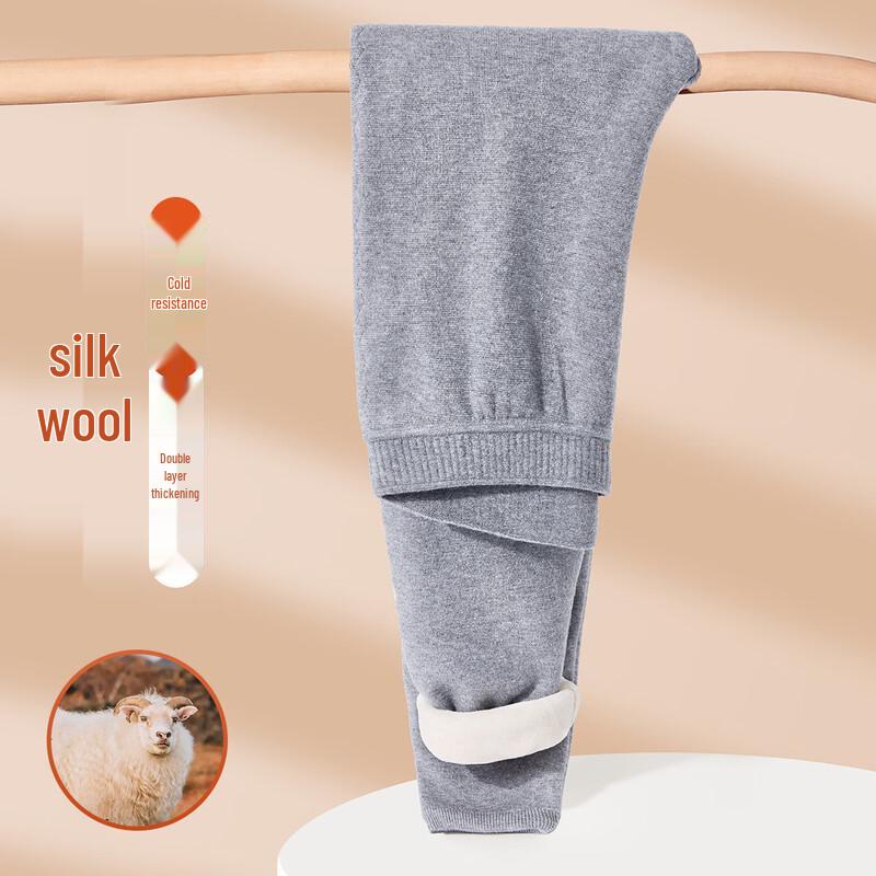 Snowflying Women s Double-Layer Thick Wool Blend Casual Pants XL