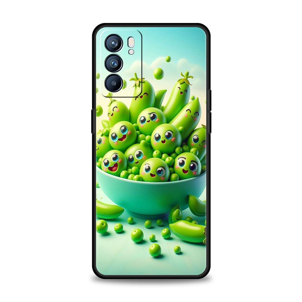 

Phone Case Cover For Oppo A17 A31 A54 A57 A78 A79 Find X5 X6 Reno 7 8 10 11 12 13 F Pro Soft TPU Shell Cute Green Vegetables Ins Reno11 F