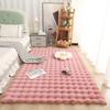 Cream Faux Rabbit Fur Carpet for Living Room, Sofa, Bedroom, or Bedside - Winter Style Rug/Mat