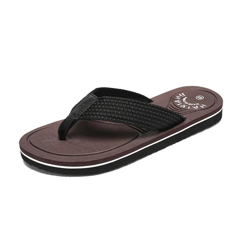 Fashion Men Slippers Outdoor Flip Flops Summer Fashion Open Toe Flat Shoes Non-slip Home Breathable Soft Trendy Men Beach Sandals 2025