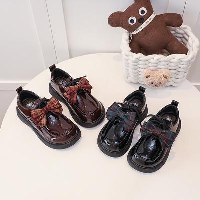 Girls' Black Leather Shoes Children's Mary Jane Shoes2026New Spring and Autumn British Style Princess Shoes for Girls' Performances