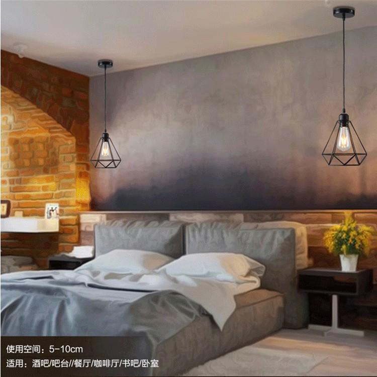 Industrial Pendant Light Led Adjustable Hanging Lamp Shade for Home Kitchen Metal Cage Pendant Lighting for Island Dining Room