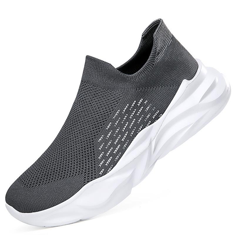 Ultra Lightweight Socks Shoes Men Women Breathable Knitted Casual Sneakers Slip-on Loafers Thick Sole Walking Footwear