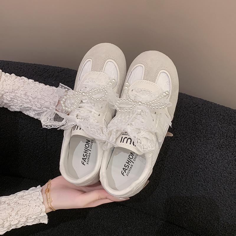 Niche flat-bottomed German training shoes women's 2025 summer new versatile mesh breathable casual sports shoes lace Forrest Gump shoes