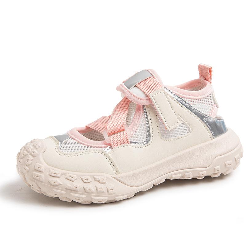 Girls Sports Sandals 2025 New Children's Shoes Summer Baby Bag Head Summer Shoes Girls Net Shoes Breathable Soft Sole