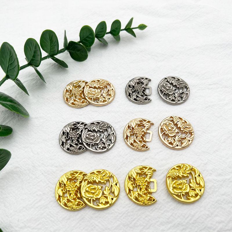 Metal Disc Buckle, Chinese Style Clothes Buttons, All Kinds Of Large And Full Child Buckles, Collar Buckles, Hanfu Cheongsam Buckles, Semi-Round.