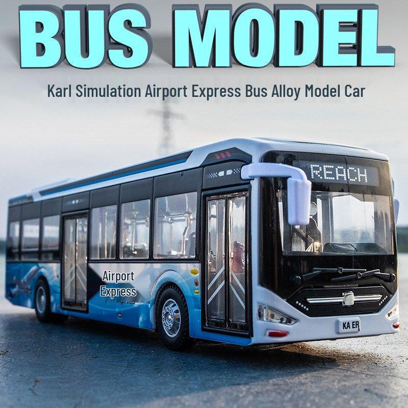 

Carl Alloy Double-Decker Airport Express Bus Model - Children s Toy Gift