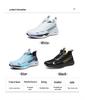 Men’s Summer Mesh Breathable Running Shoes with Rotating Buckle, Height-Boost, and Shock Absorption
