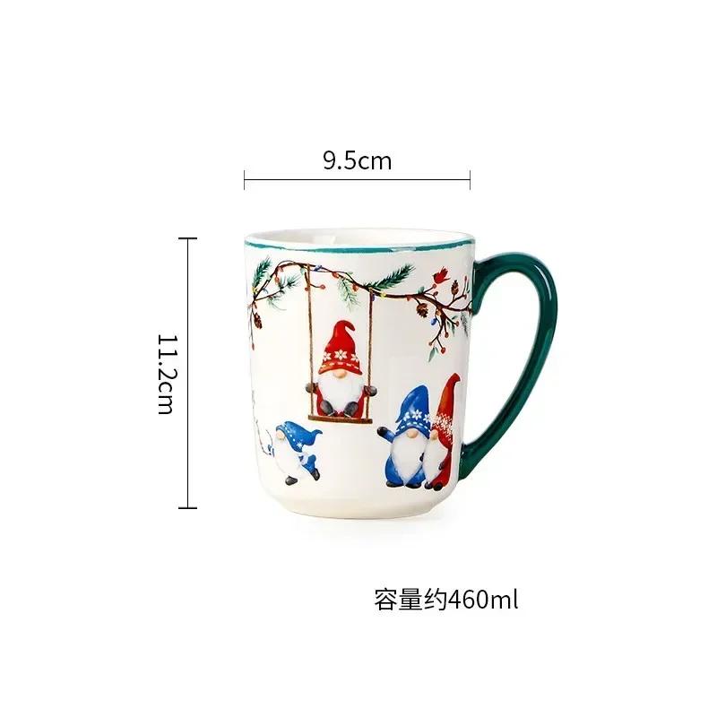 Exquisite Ceramic Plate Christmas Decoration Dinner Plate Healthy Underglaze Color Salad Plate Kitchen Tableware Accessories