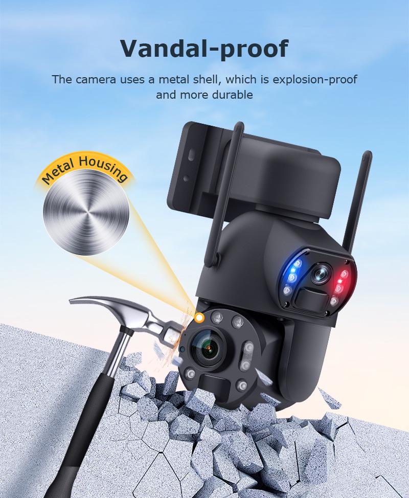 4G Dual-Lens 6MP Solar Camera with 36X Zoom and Full-Color Night Vision for All-Day Outdoor Surveillance